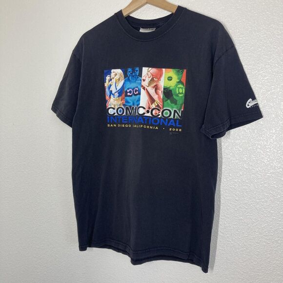 Comic-Con International Shirt Mens Large Black San Diego 2008 DC Comics Flash - Picture 2 of 13